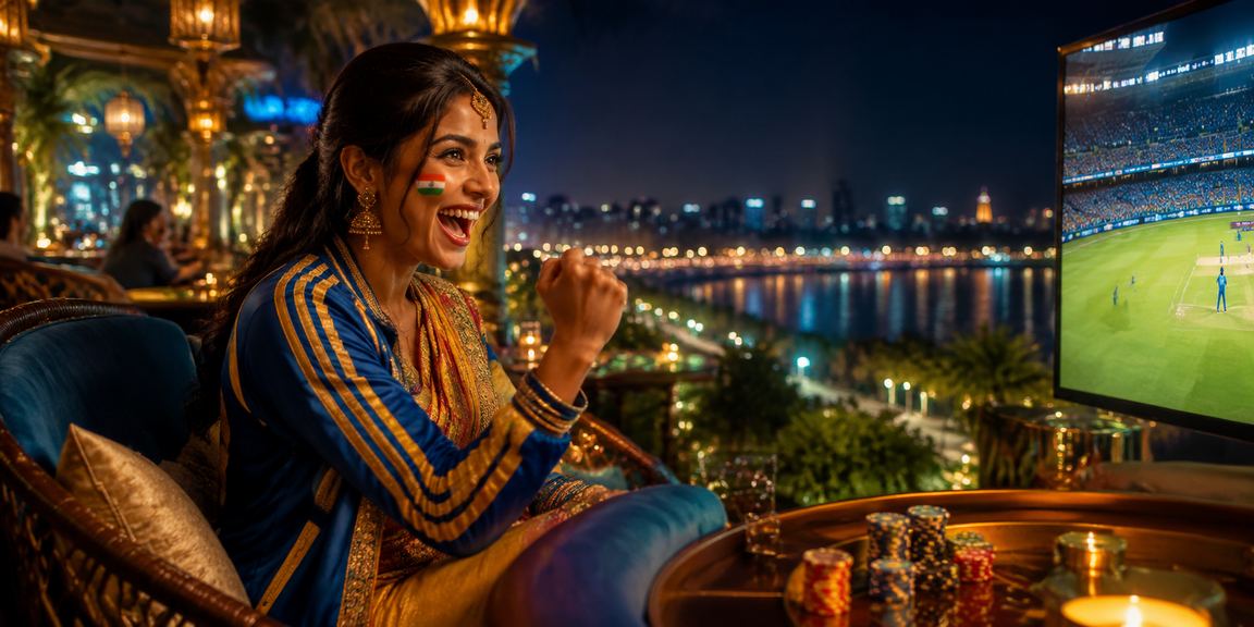 Mobile user enjoying IPL match betting and casino promotions in Ahmedabad by the riverfront